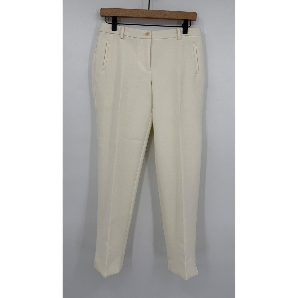Talbots Pants Womens 4 Petite Beige Cream Hampshire Straight Leg Career Dress - Picture 1 of 9